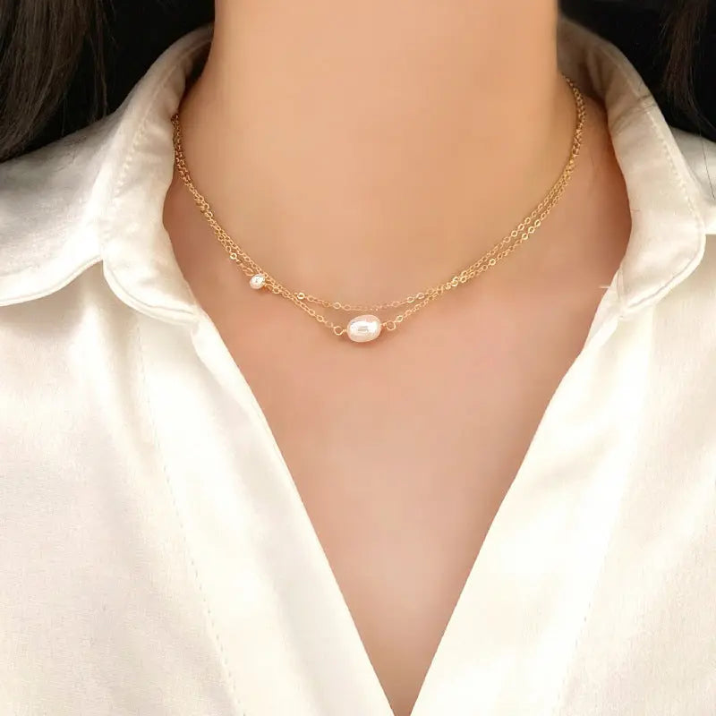 (HOT) Natural Freshwater Pearl Necklace, gift, fall - Hello Juno featuring Glowing Beauty Skin Essentials