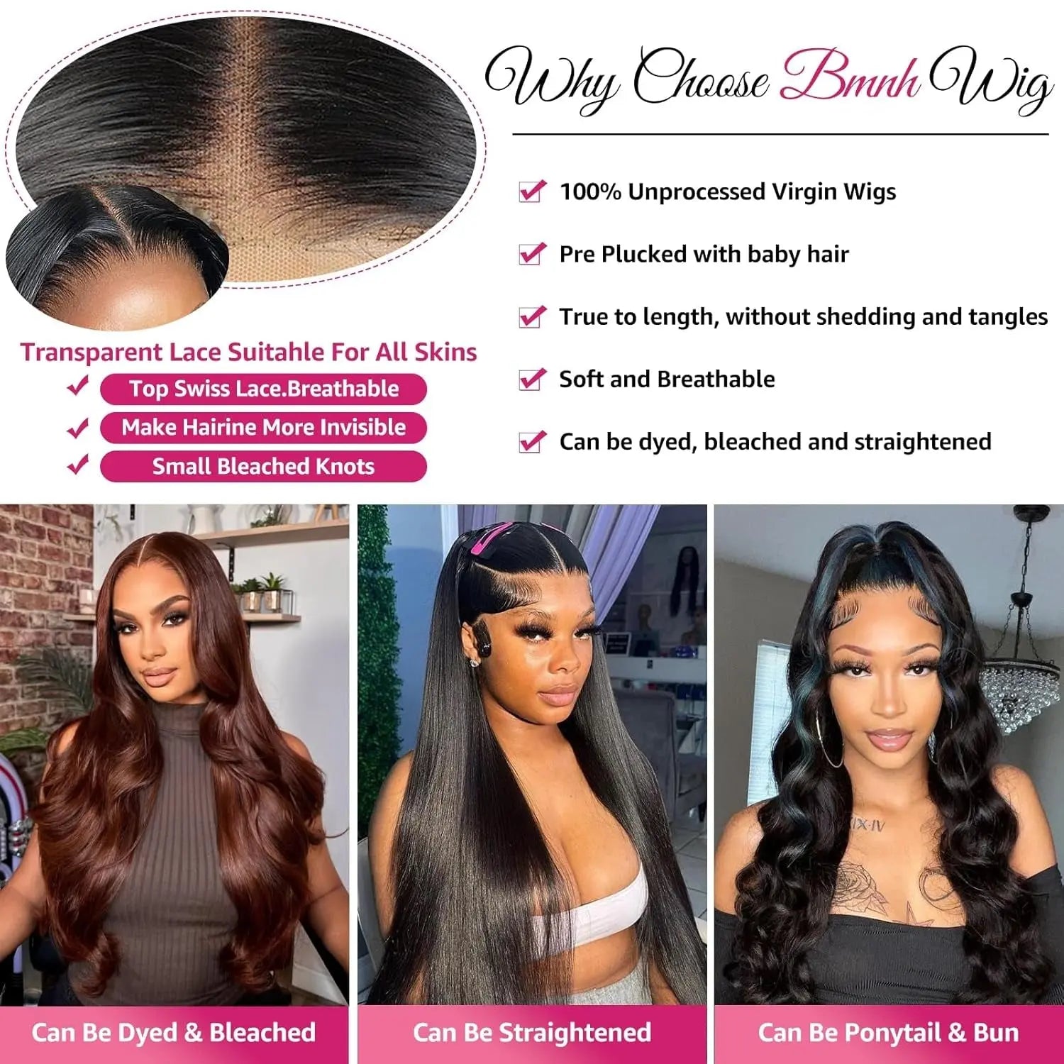 13X6 Lace Front Wigs Human Hair 200 Density Body Wave HD Lace Front Wigs Human Hair 13X6 HD Lace Frontal Glueless Wigs Human Hair Pre Plucked Brazilian Virgin Human Hair Wig for Women (28 Inch)