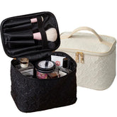 (NEW) White Premium Large Capacity Travel Makeup Bag - Hello Juno featuring Glowing Beauty Skin Essentials