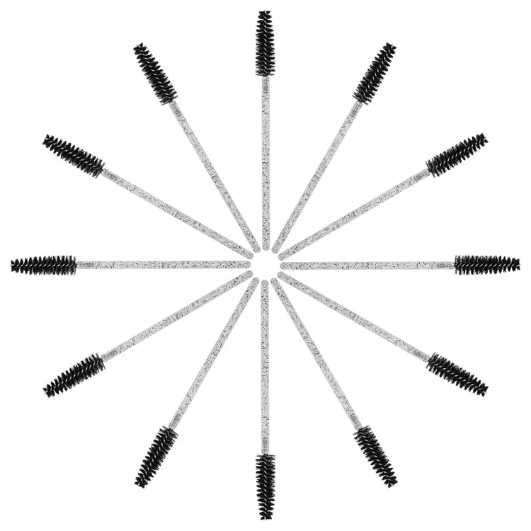 100PCS Disposable Eyelash Brush, Mascara Wands Makeup Brushes Applicators Kits for Eyelash Extensions and Eyebrow Brush with Container (Black)