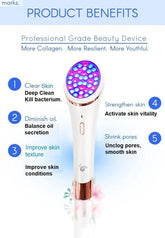 Lyte Wireless 2.0 Duo Red & Blue LED Light Therapy for Face Includes Hyaluronic Serum Automatic Red and Blue LED Light Therapy Wrinkle Reduction Device