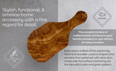 (NEW) Gift Idea - Original Olive Wood Cutting Board with Handle DC-Choixe