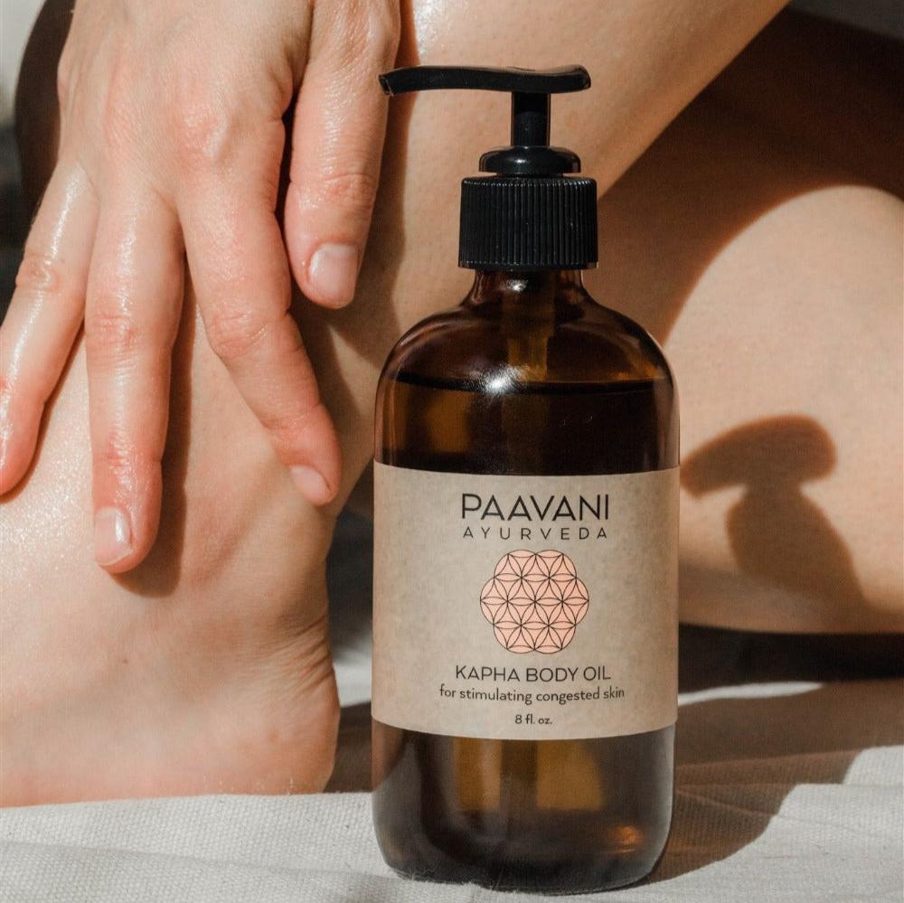 (HOT) Kapha Body Oil | Invigorating Oil for Congested Skin DC-PAAVANI Ayurveda