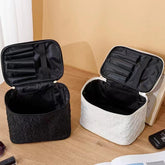 (NEW) White Premium Large Capacity Travel Makeup Bag Glowing Skin Beauty Essentials