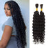 Human Braiding Hair 100G 24 Inch Bulk Deep Wave Human Hair for Braiding Boho Braids Human Hair for Bohemian Knotless Braids Micro Braiding Hair No Weft Human Hair Extensions Natural Black