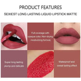 LuxeMatte™ by Handaiyan – 6-Piece Waterproof Matte Lipstick Set