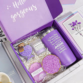 Birthday Gifts for Women Set, Relaxing Lavender Spa Gift Basket Set for Mom Sister Girl Wife Daughter, Best Friend Gifts