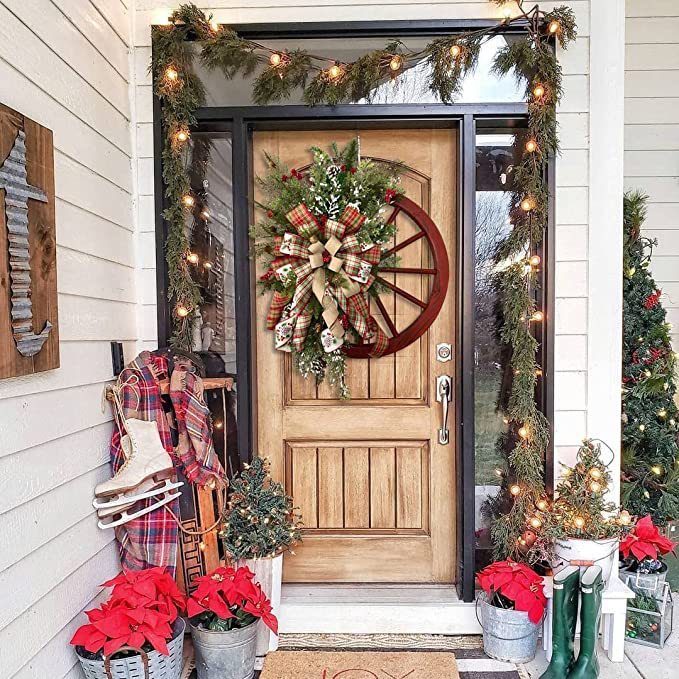 Christmas Holiday Decoration Farmhouse Wagon Wheel Glowing Skin Beauty Essentials