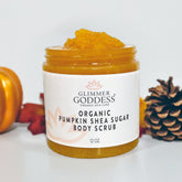 Organic Pumpkin Shea Sugar Body Scrub - fall, face, skin, trending DC-Glimmer Goddess®