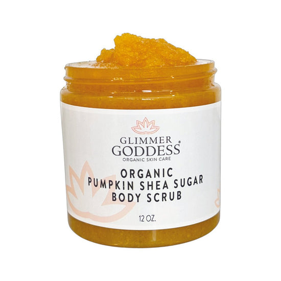 Organic Pumpkin Shea Sugar Body Scrub - fall, face, skin, trending DC-Glimmer Goddess®