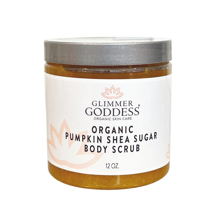 Organic Pumpkin Shea Sugar Body Scrub - fall, face, skin, trending DC-Glimmer Goddess®